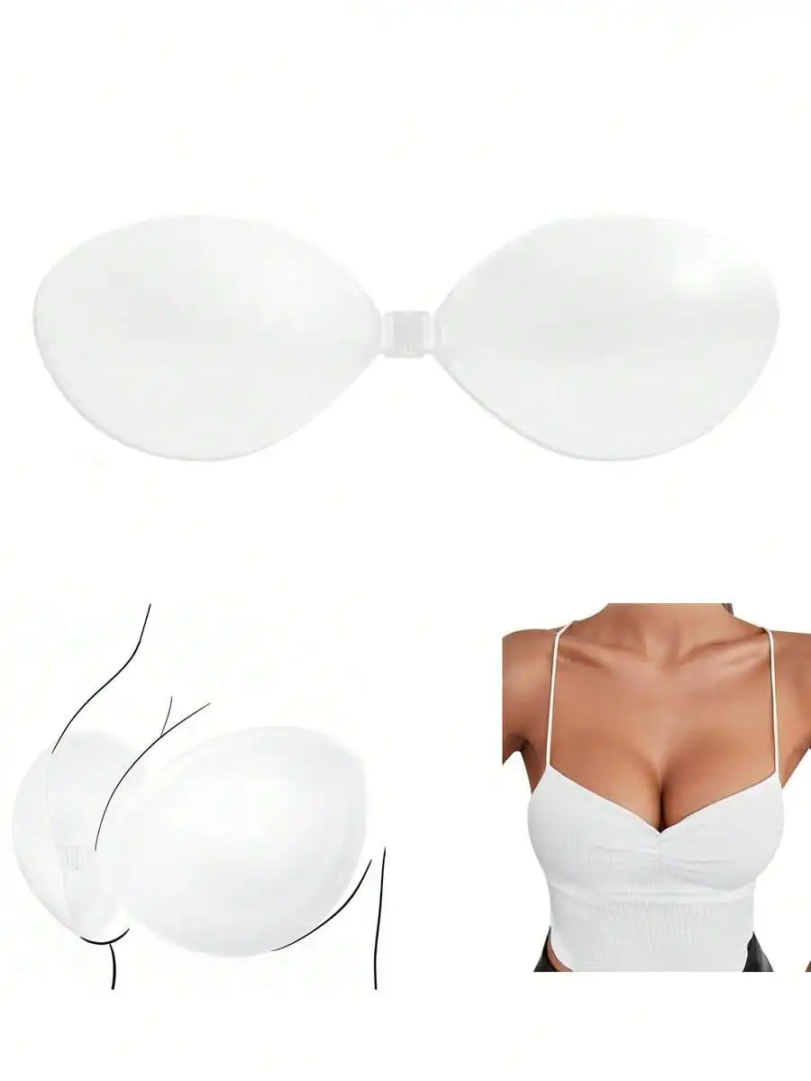 1 Pair Invisible Strapless Sil - Push Up Bra Silicone recension och pris