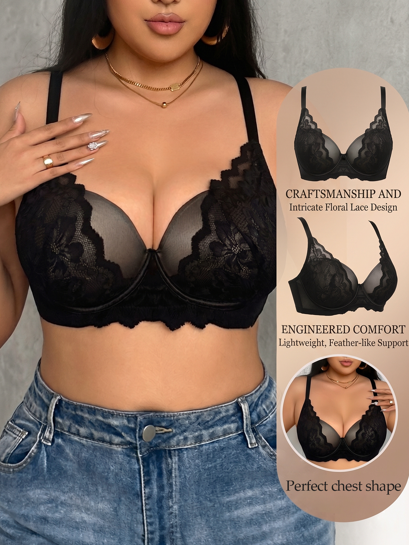 Wide Strap Plus Size Women Bra - Minimizer Bra Women recension och pris