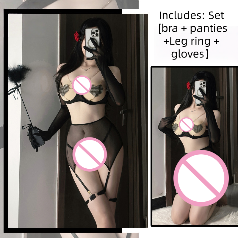 European and American Sexy Thr - Lace Bralette Set recension och pris