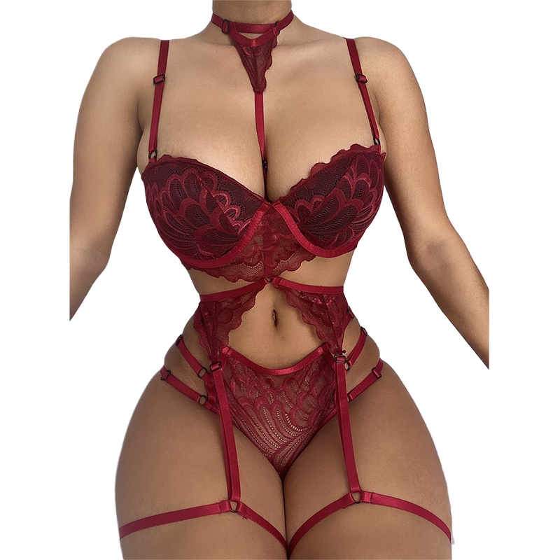 Sexy Lingerie Set Women Lace M - Sheer Bra Lace recension och pris