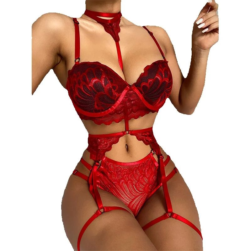 Sexy Lingerie Set Women Lace M - Sheer Bra Lace recension och pris
