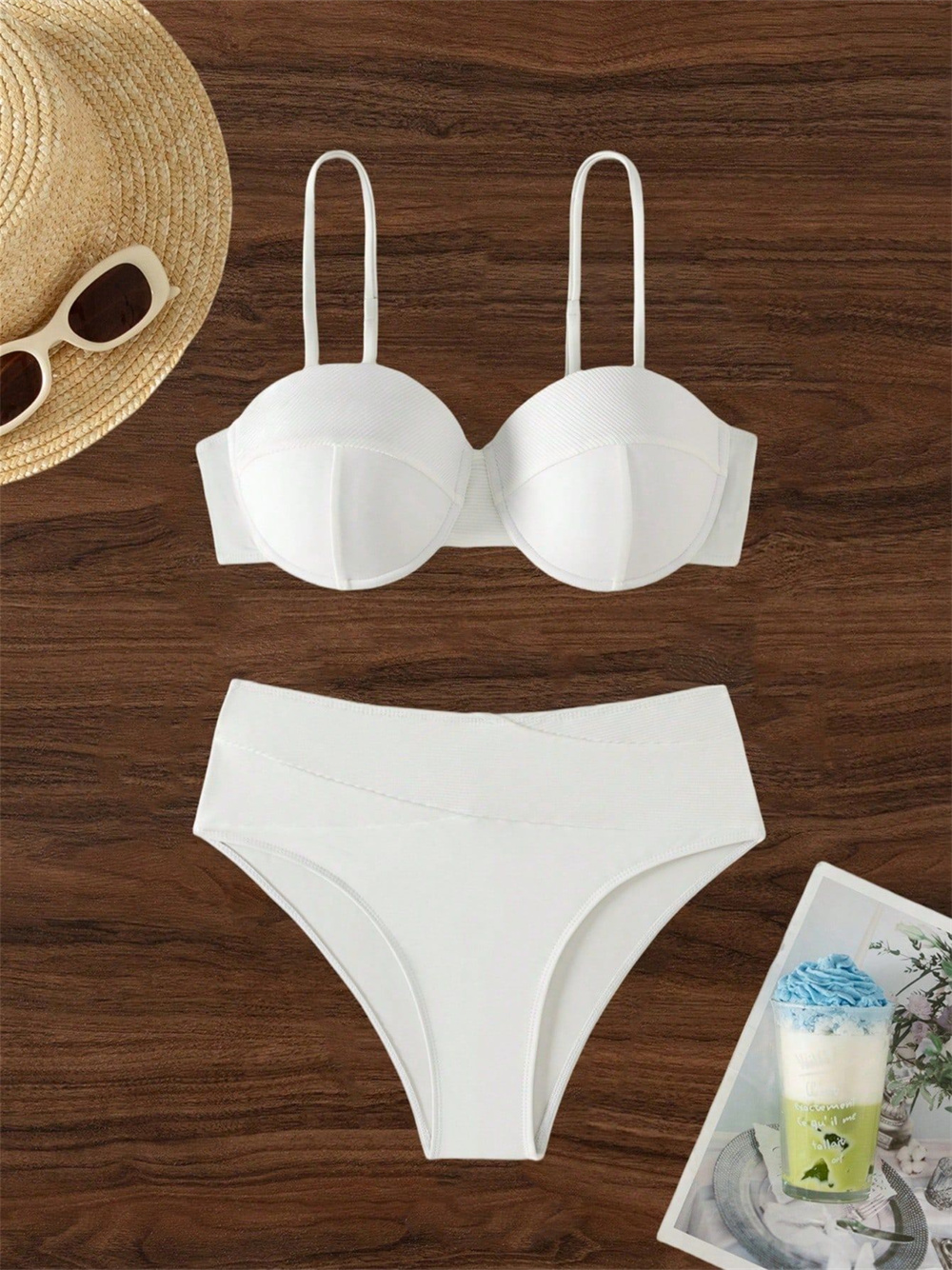 White Sling Bikini Bra Back La - Underwire Bra Padded recension och pris