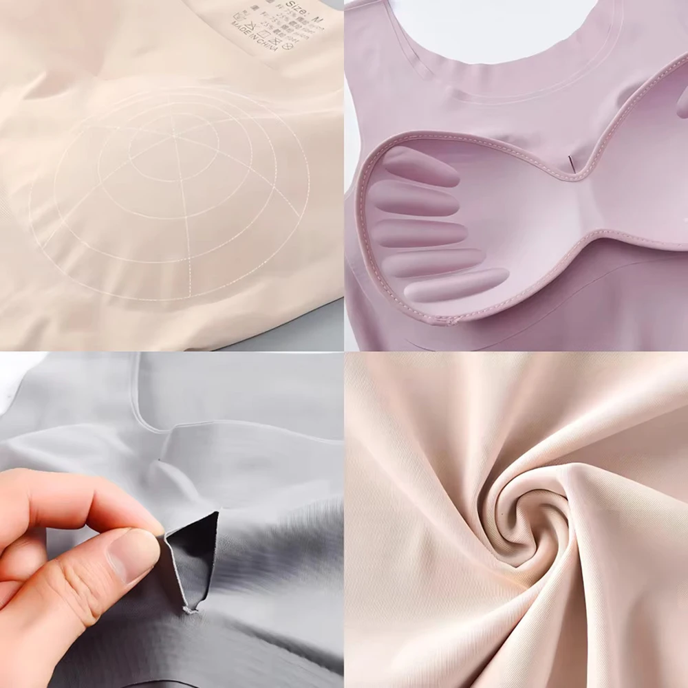Ice Silk Wireless Push Up Tank - T Shirt Bra Seamless recension och pris
