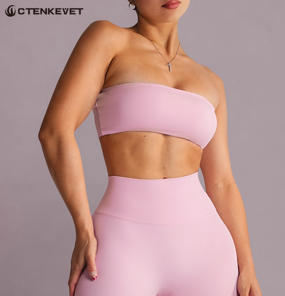 Strapless Sports Bra Gym Crop  - Sports Bra Racerback recension och pris