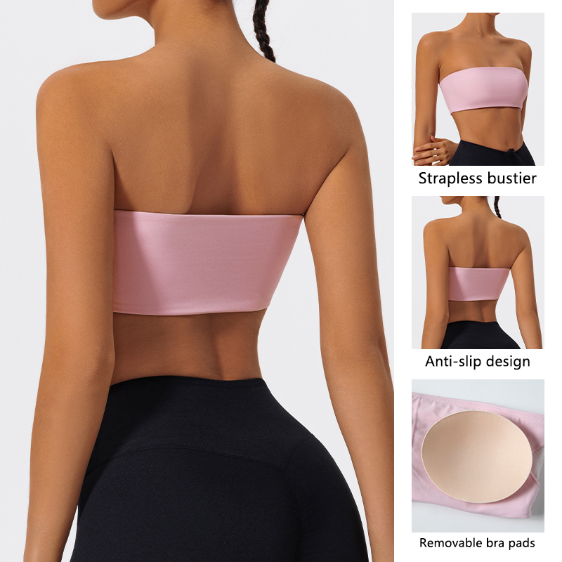 Strapless Sports Bra Gym Crop  - Sports Bra Racerback recension och pris