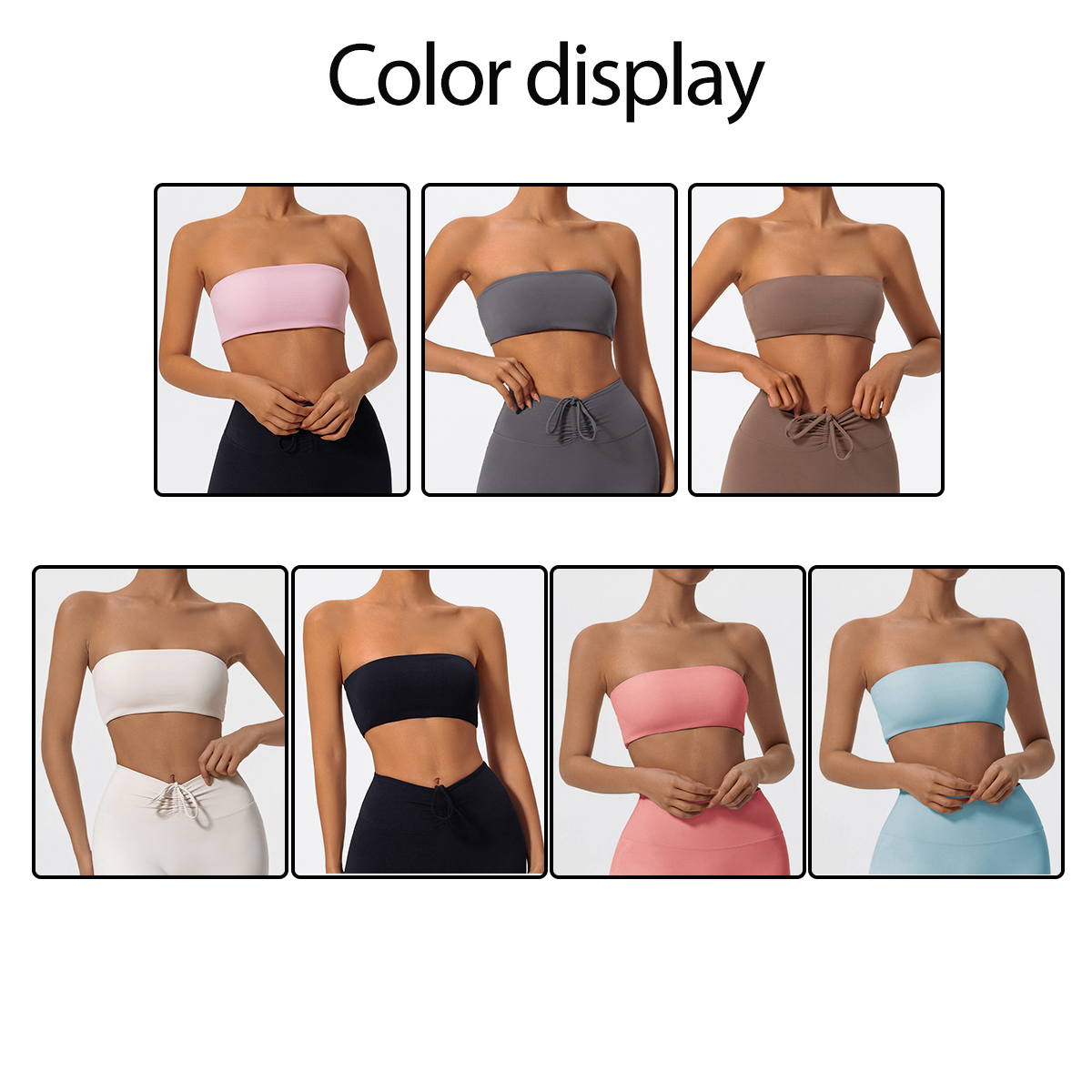 Strapless Sports Bra Gym Crop  - Sports Bra Racerback recension och pris