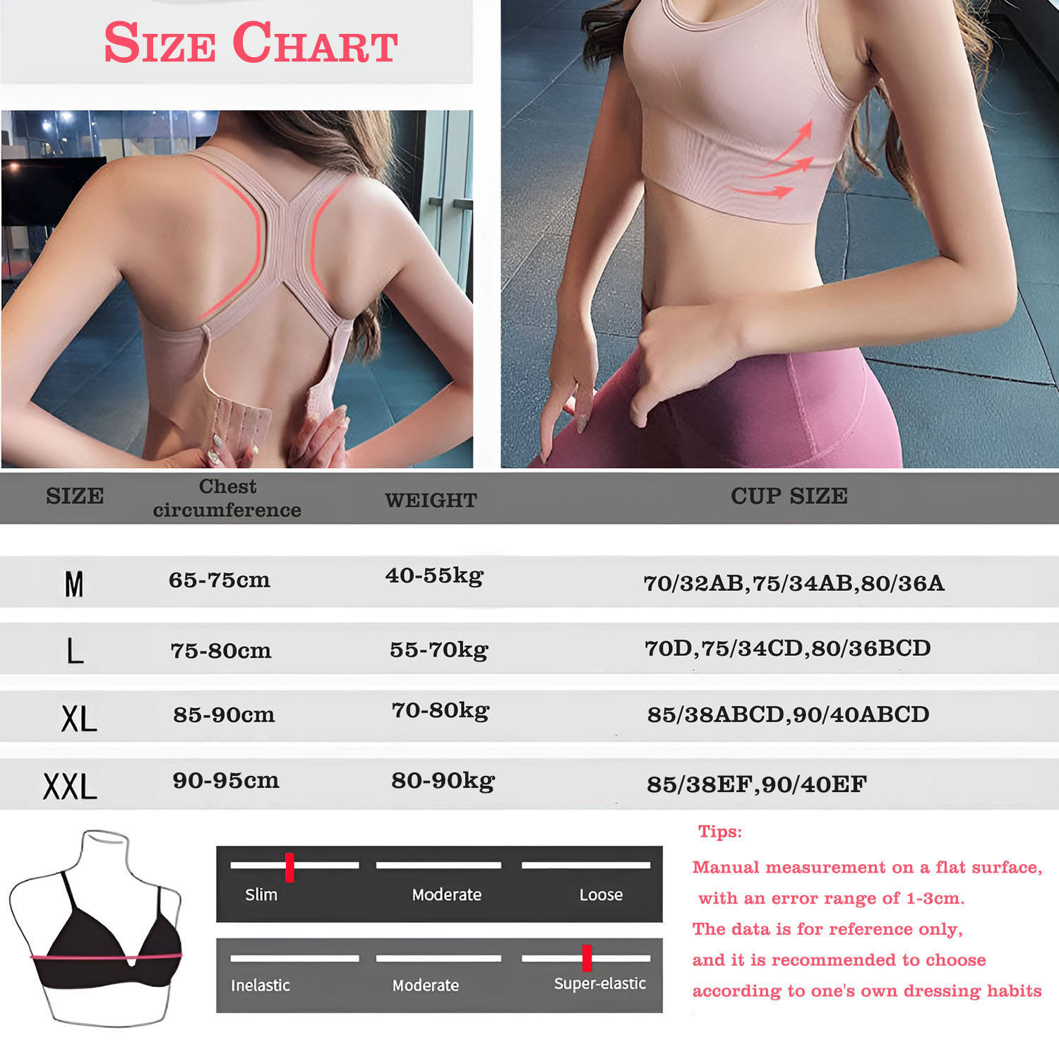 Women's Cross Back Sports Bra  - Full Coverage Bra recension och pris