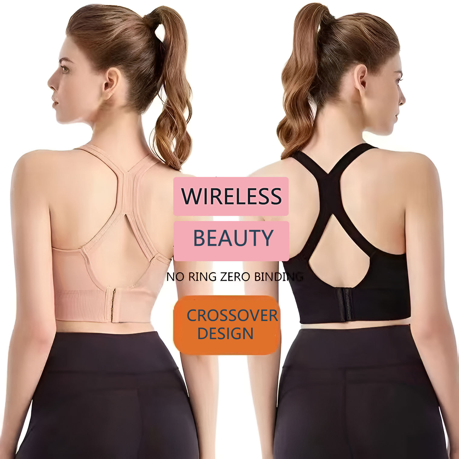 Women's Cross Back Sports Bra  - Full Coverage Bra recension och pris