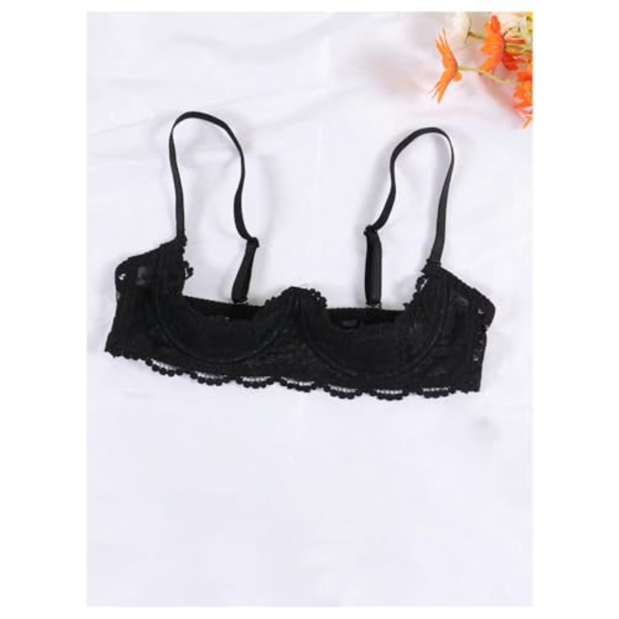 OYOANGLE Women's 1/4 Cup Lace  - Demi Bra Balconette recension och pris