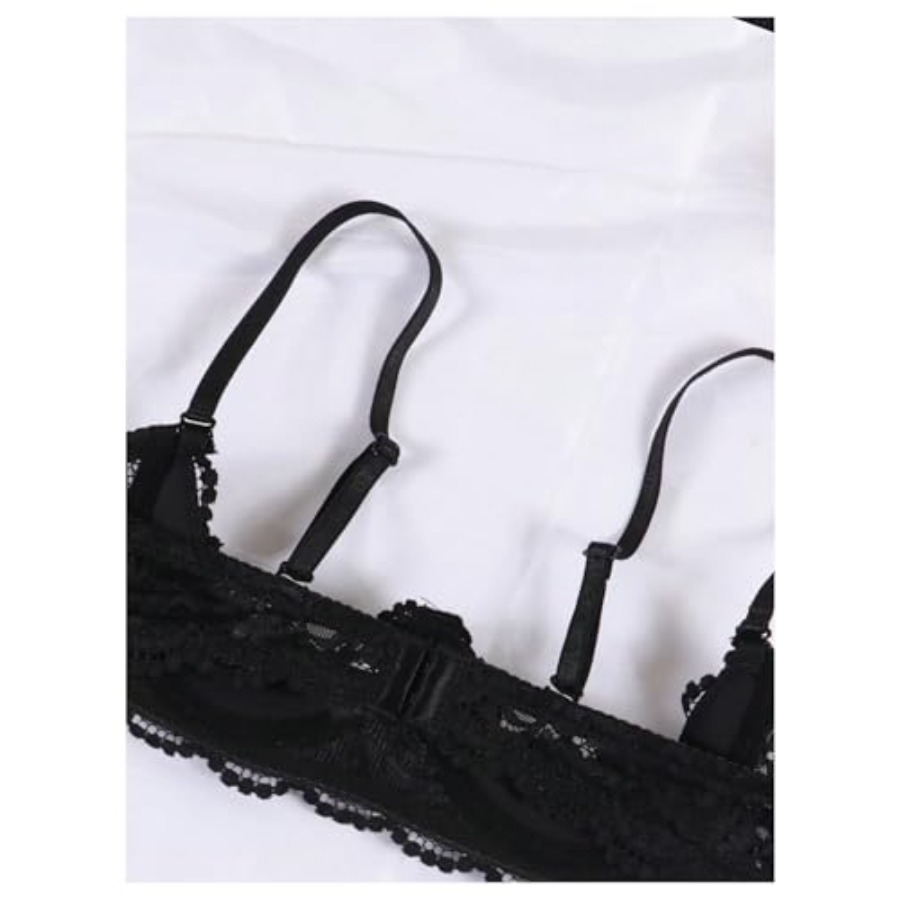 OYOANGLE Women's 1/4 Cup Lace  - Demi Bra Balconette recension och pris