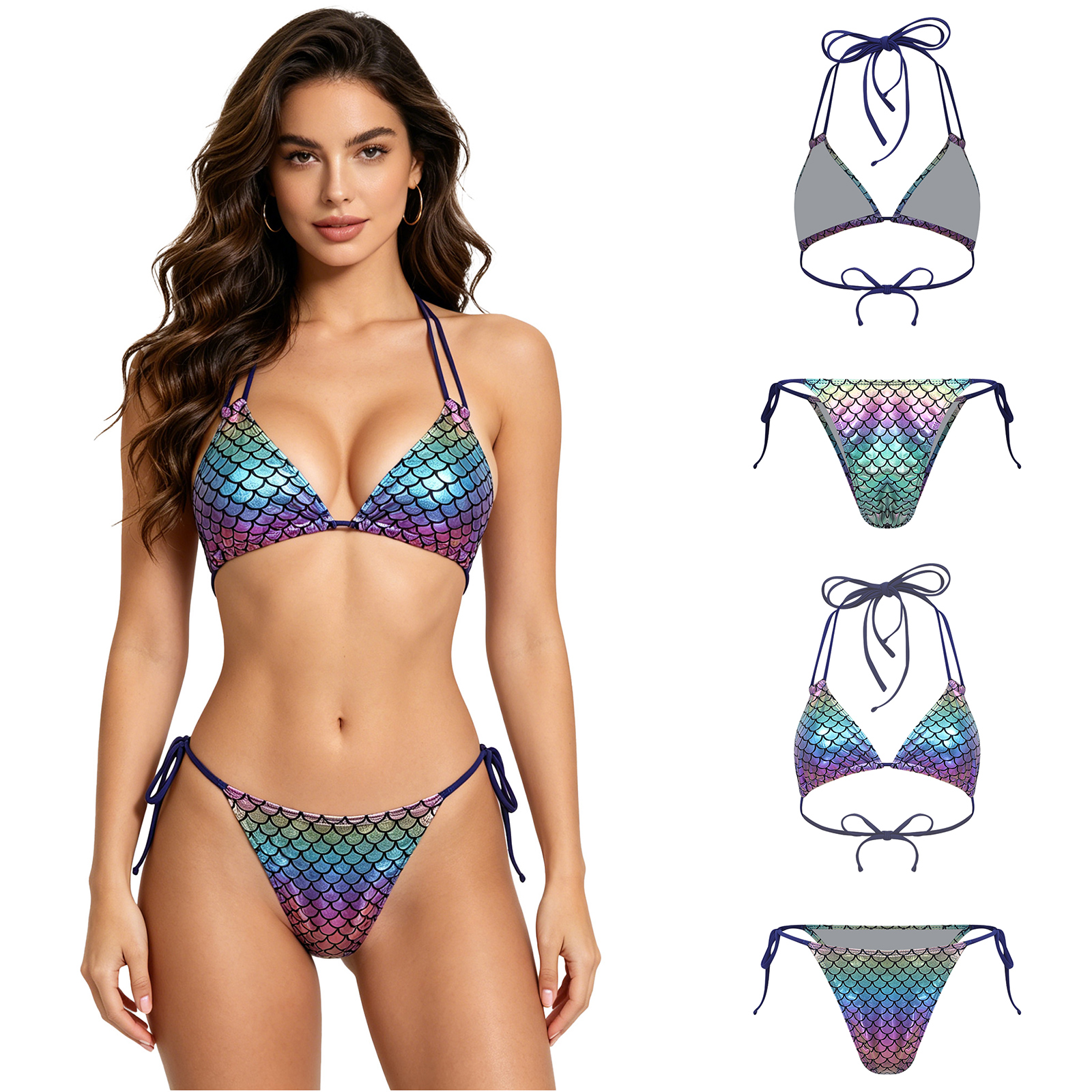 Women's Mermaid Bikini Swimsui - Underwire Bra Padded recension och pris