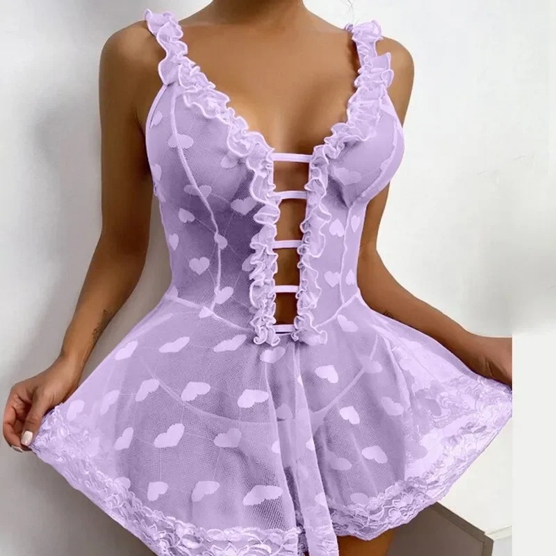 Nighty for Ladies Hot Romantic - Sheer Bra Lace recension och pris