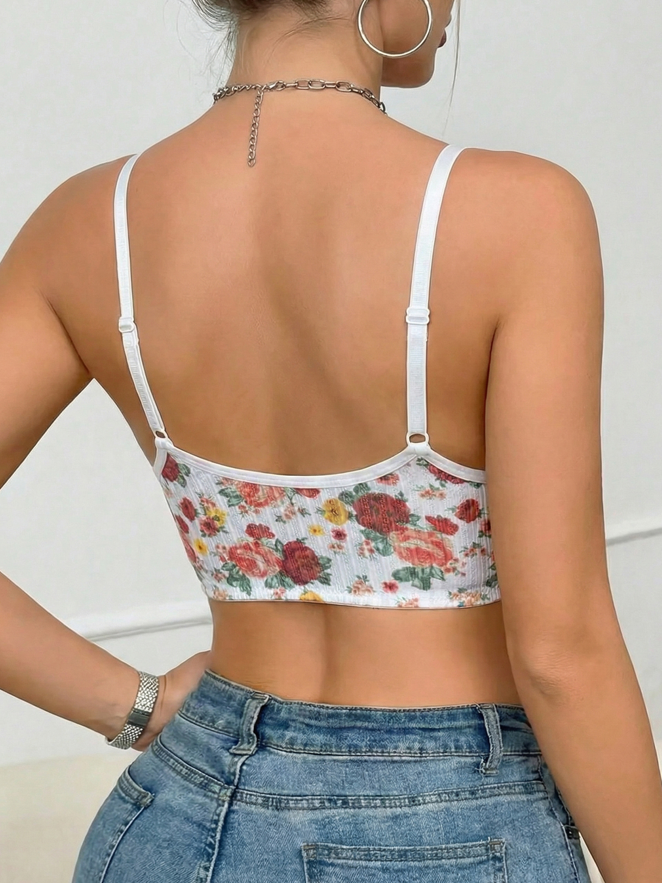 1pc Women's Floral Print Wirel - Wirefree Bra Comfort recension och pris