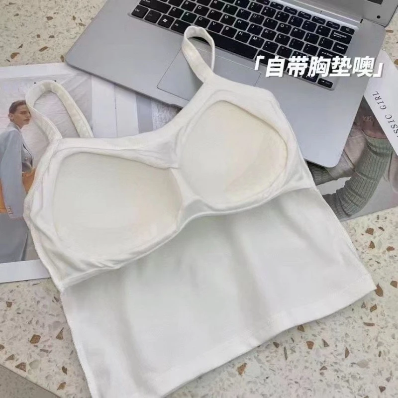 Crop Top Women Sexy Sleeveless - T Shirt Bra Seamless recension och pris